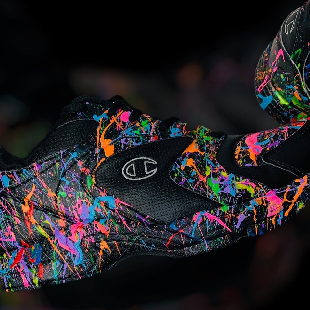 SOLD - Champion Custom Made Splatter Shoes - Picture 6 of 11